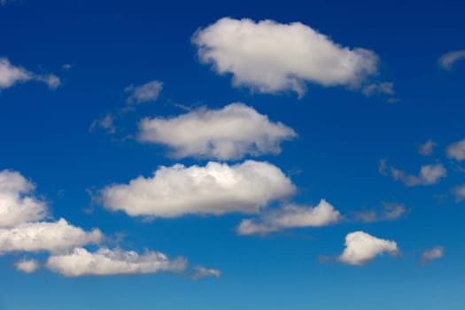 Beautiful clouds seen from the blue sky