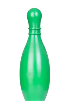 Green plastic bolus isolated on white background