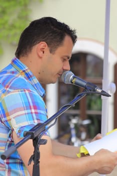 The writer Frank Goldammer reads from his book on the occasion of the Meissen Literature Days 2011