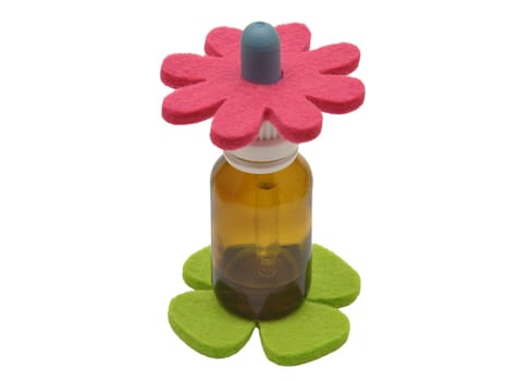Bach flowers with felt decoration