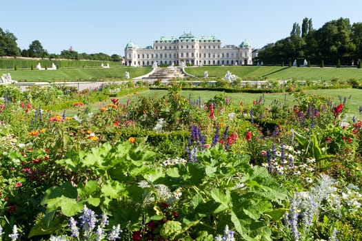 Belvedere Palace,historic building and landmark of Vienna