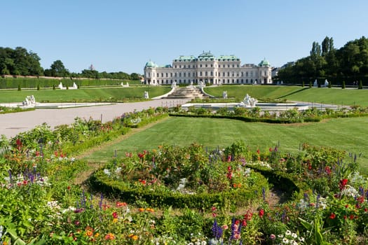 Belvedere Palace,historic building and landmark of Vienna