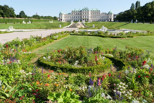 Belvedere Palace,historic building and landmark of Vienna