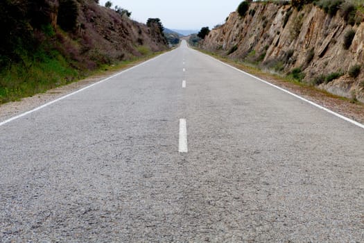 View of a highway on a cloudy day
