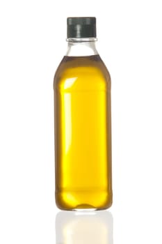 Oil bottle isolated on a over white background