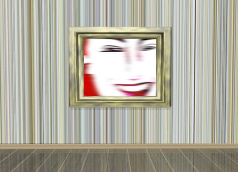 room with picture frame