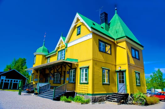 Traditional Sweden wooden house taken on June 2011