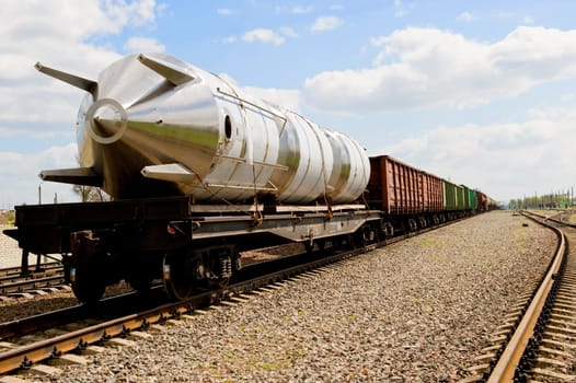 Cargo railway, taken in Russia on May 2011