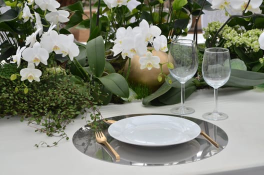 Festive table in the garden