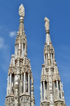 Statues on the Duomo of Milan