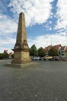 Obelisk on the market square of Erfurt
