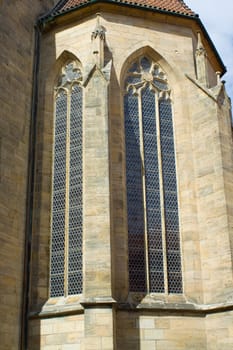 Windows in the nave of Erfurt Cathedral