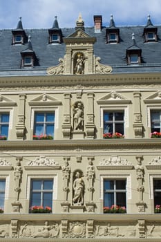 Townhouses at the fish market in Erfurt