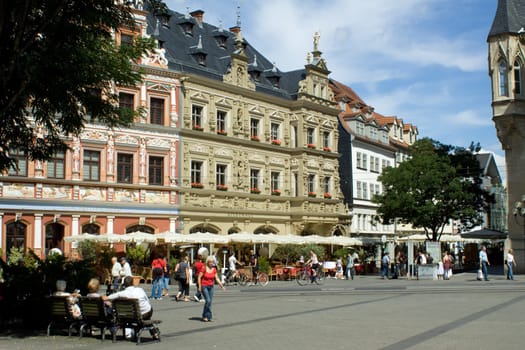 Townhouses at the fish market in Erfurt