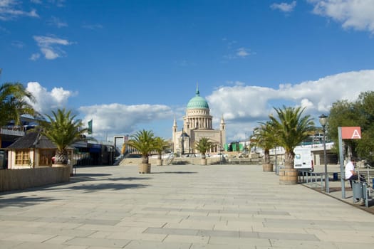 St. Nicholas Church and Potsdam Harbor