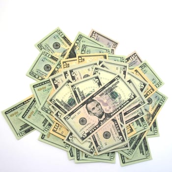 Banknotes in a heap