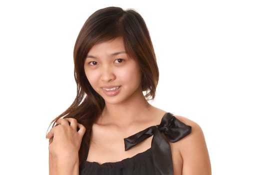 Isolated lovely and sexy young Thailand Asian girl