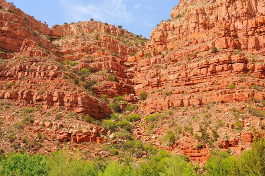 Red cliffs and rock formations at sedona arizona