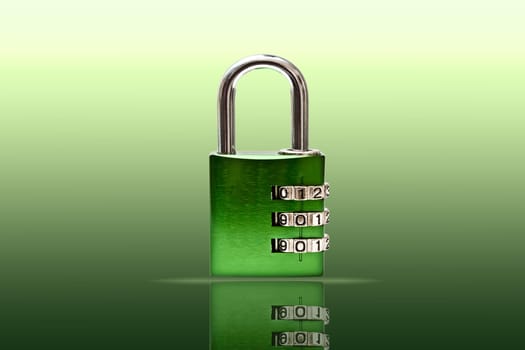 Padlock closeuo on white background