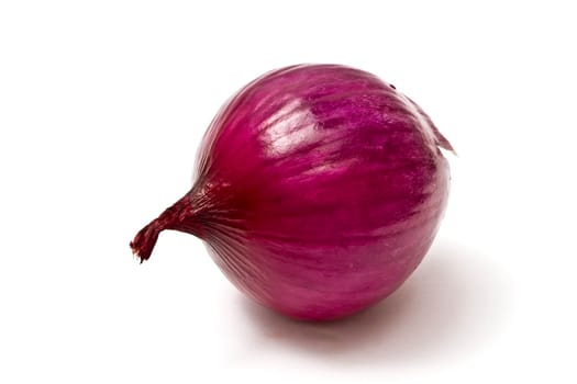 Red onion isolated on white abckground