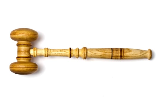 A gavel isolated on white background