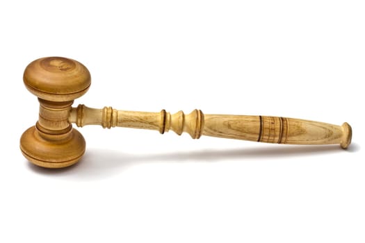 A gavel isolated on white background
