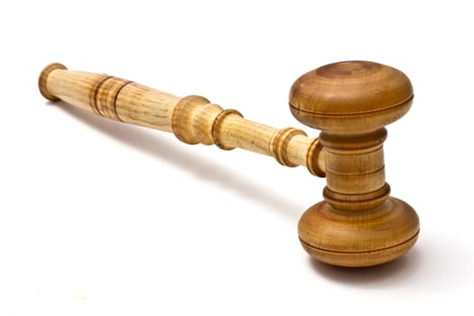 A gavel isolated on white background