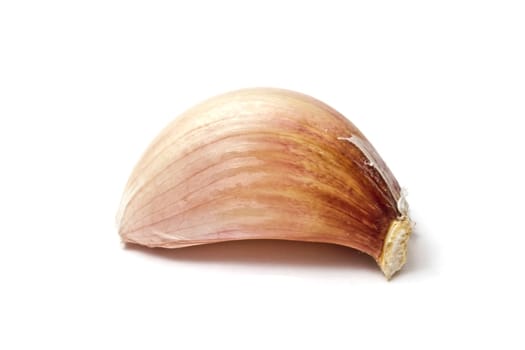 clove of garlic isolated on white background