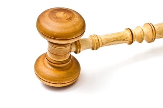 A gavel isolated on white background