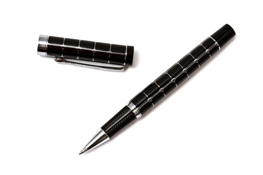 Black Ballpoint Pen Isolated On White background