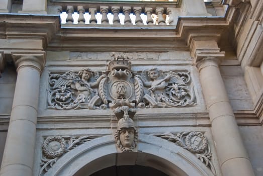 Architectural Detail on Town Hall in Halifax Yorkshire