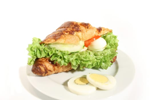 Croissant with egg