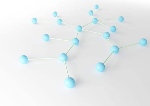 3d image of virtual men on network connection