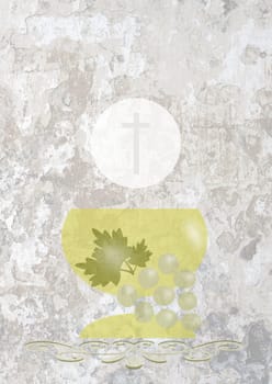 religion illustration First Holy Communion Invitation card
