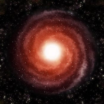 a spiral galaxy in deep outer space