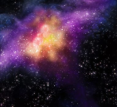 starry background of stars and  nebulas in deep outer space