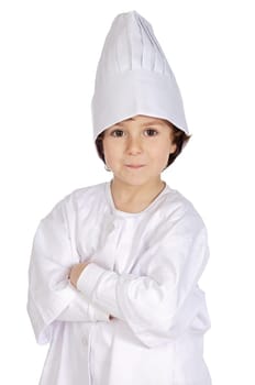adorable future cook a over white background