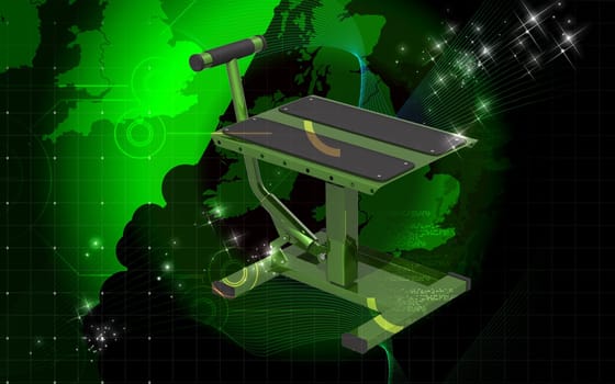 Digital illustration of Bike lift in colour background