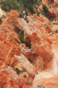 Stone formations in Bryce Canyon National Park