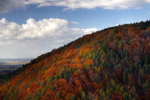 Czech Republic - autumn landscape in Zelezne hory (Iron mountains)