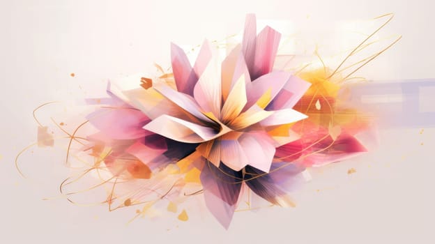 Watercolor abstract design for background of wedding or buzzy social media banner generative AI