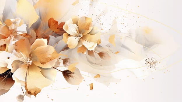 Watercolor abstract design for background of wedding or buzzy social media banner generative AI