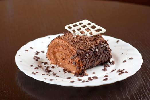 fresh baked cupcake on a wooden table