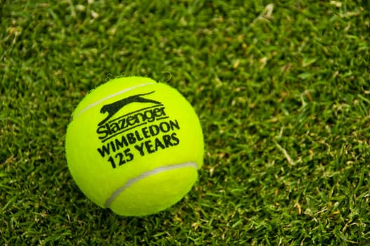 The official Wimbledon tennis ball by Slazenger