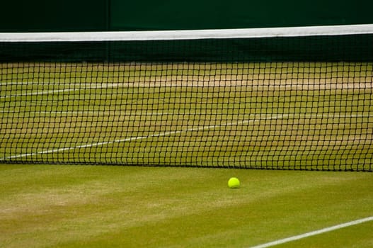 Detail of a lawn tennis court