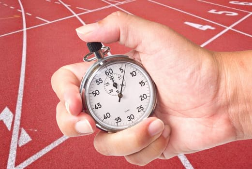 close up a chronometer to measure athletic  performances