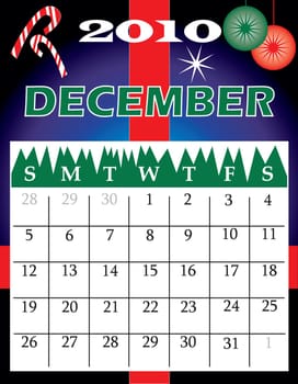 Vector Illustration of 2010 Calendar with a monthly, I have all 12 months designed seperately or all 12 months in a single design.