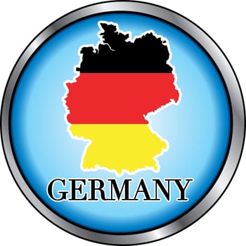 Vector Illustration for Germany, Round Button. Used Didot font.