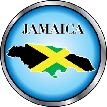 Vector Illustration for Jamaica, Round Button. Used Didot font.