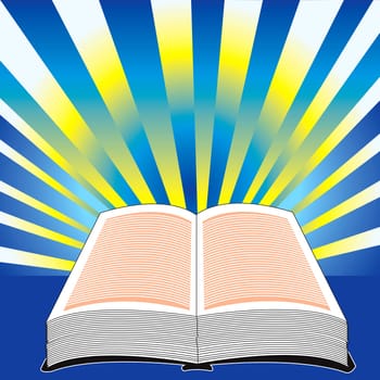 Holy Bible Vector, Illustration of bible with power.